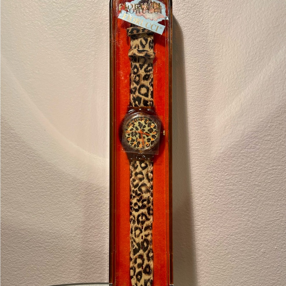 Fiorucci Rare Leopard/animal Print Deadstock Watch